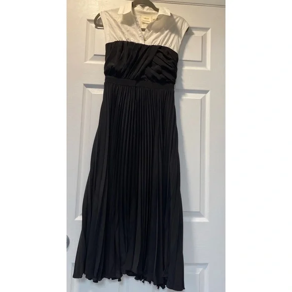 Maeve Pleated Twofer Midi ShirtDress